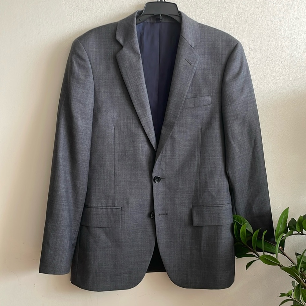 J.Crew Mens Thompson Slim Fit Suit Worsted Wool Gray jacket 36S pant 30 waist - Picture 7 of 17